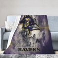 thumbnail image 1 of Manta de microfibra ultra suave Baltimore_Ravens, manta de microfibra, manta cálida de lujo para todas las estaciones, para ropa de cama, sofá y viajes, 1 of 5