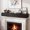 Black, variant on Elleree 60in Rustic Wood Floating Fireplace Mantel Shelf for Bedroom Living Room Home Decor Black Surrounds