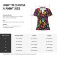 thumbnail image 5 of Naloa Colorful Cats Print T-Shirts Short Sleeve V Neck Tees for Women Fashion Tops Trendy Lightweight Soft Casual Summer Outfits Clothes, 5 of 5