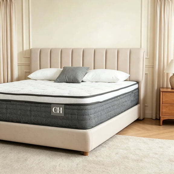 10 inch Twin Size Green Tea Memory Foam Mattress ,Gel Memory Foam Mattress in a Box, Medium, White