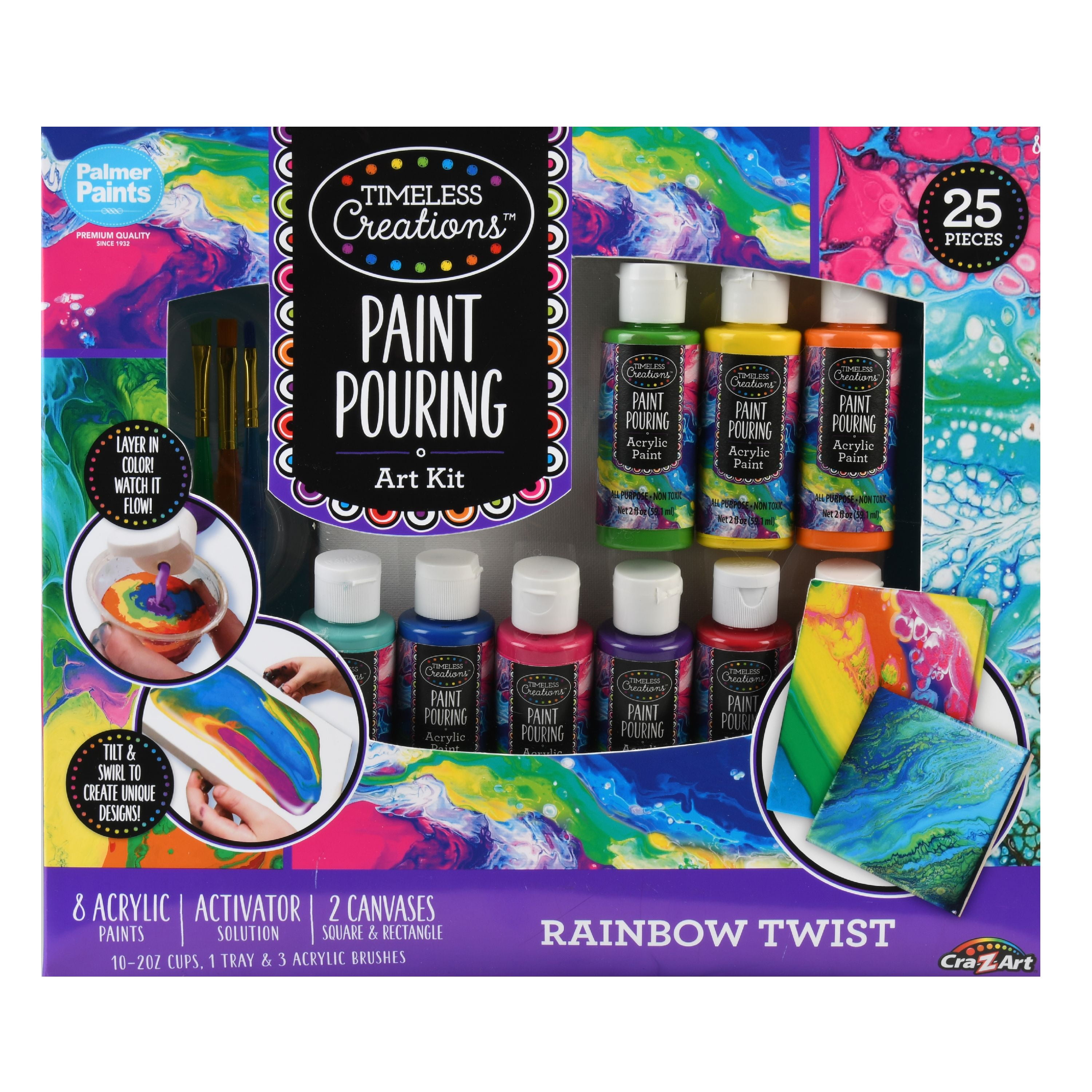 Palmer Paint Pouring Rainbow Twist Walmart