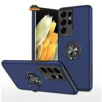 For Gabb Phone 4 Pro Military Grade Hybrid Case with Flat Metal Ring 360° Rotation Kickstand, Slim Fit Back Hard PC Phone Case Cover by Xpression, Blue