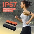 thumbnail image 3 of Brazalete ajustable Monitor de ritmo cardíaco Correa suave Brazalete de repuesto transpirable Compatible con Scosche Garmin Wahoo TICKR XOSS, 2 piezas, negro, naranja JM, 3 of 5