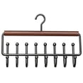 thumbnail image 2 of Goodw7 Wooden Belt Hanger for Closet 8 Hooks, Space Saving Tie Rack Organizer with Rotating Hook, Multipurpose Accessory Holder for Scarves Bags in Bedroom Wardrobe Entryway, 2 of 6