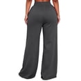 thumbnail image 5 of Stralyhd Womens Sweatpants Baggy Wide Leg High Waist Fall Sweat Pants Casual Fashion Pants with Pockets Dark Gray L, 5 of 5