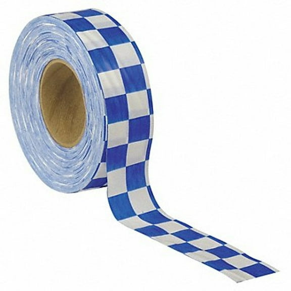 Presco Flagging Tape,White-Blue,300ft x 1-3-8In CKWB-200 CKWB-200 ZO-G4120715