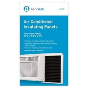 AnyAir Window Air Conditioner Season Protection-Pack of 2 Foam Insulating Panels, Black