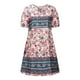 thumbnail image 4 of Vestidos de encaje con estampado floral de manga corta de verano para mujer Fridja  yut6642, 4 of 8