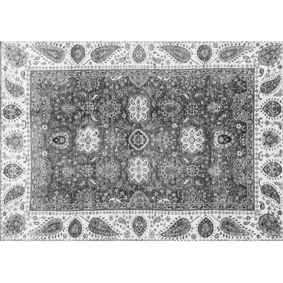 Ahgly Company Indoor Rectangle Oriental Gray Traditional Area Rugs, 2' x 3'