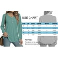 thumbnail image 5 of MOSHU V-neck T Shirts for Women Casual Long Sleeve Tunic Tops Curve Hem Fall Button Shirts, 5 of 8