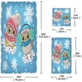 thumbnail image 2 of Coolnut 3 PCS Towel Winter Two Cute Owls Snowflakes Blue Cotton Bath Towel Set (1 Bath Towel, 1 Hand Towel, 1 Washcloth) for Bathroom, Super Soft and Quick Dry Towels, 2 of 6