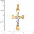thumbnail image 3 of 14K Two-Tone Polished Hollow Inri Crucifix Cross Pendant (32.9 X 14.77) Made In United States -Jewelry By Sweet Pea, 3 of 7