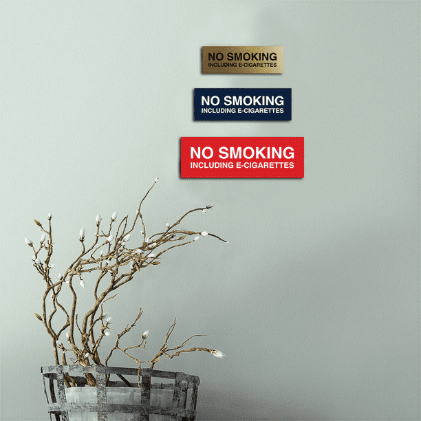 cheapest cigarettes sign walmart Basic No Smoking Including E-Cigarettes Sign (Red/Yellow) - Medium