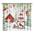 thumbnail image 3 of Zodanni Christmas Blackout Curtain Grommet Room Darkening Curtain Thermal Insulated Window Treatments Eyelet Ring Top Window Drapes White W:52''x H:54'' *2Pcs, 3 of 3