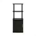 thumbnail image 3 of Furinno Turn-N-Tube 2-Tier Tall TV Entertainment Side Table Display Rack with Storage Cabinet, Blackwood/Black, 3 of 7