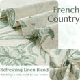 thumbnail image 6 of CURTAINKING Linen Curtains Floral Curtains for Living Room 96 Inch Long Green French Curtains Back Tab Light Filtering Toile Print Farmhouse Bedroom Curtains Window Curtain Set 2 Panels, 6 of 10
