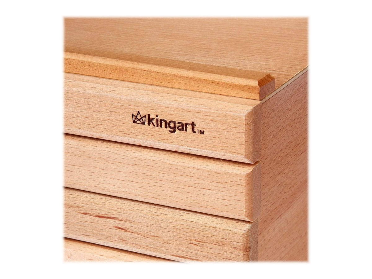 Kingart Studio Wooden Artist Storage Box, 6-Drawer, Designed Storage for Art Materials