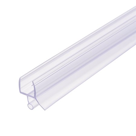 Frameless Glass Shower Door Sweep - Door Bottom Side Seal Strip H-Type With 3/8 10mm  Drip Rail 1 2 12mm X 118
