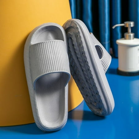 

PIKADINGNIS Women Men Slippers Cushioned Cloud Slide Slippers Bathroom Shower Massage Spa Double Buckle Pool Beach Sandals 2022 Woman Shoes