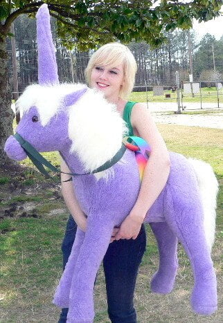 giant purple unicorn