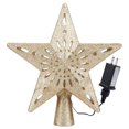 thumbnail image 1 of Lámpara de proyector de copo de nieve LED giratoria para copas de árbol de Navidad decoración del hogar enchufe estadounidense 120V, 1 of 5