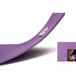 GOOHOCHY Yoga Mat for Floor TPE Dark Purple with Cushioning 1Set