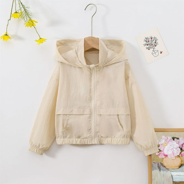 XQYLOS Garçons Enfants Imperméable Léger Coupe-Vent Manteau de Pluie Coupe-Vent pour Randonnée Vélo Activités Sportives de Plein Air Manteau de Pluie d'Automne avec Protection Manches Longues Complètes