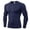 Navy, variant on SUYIDA Men's Velvet Fitness Top, Long Sleeve Elastic Sports Tee, Training Running Quick Dry Shirt