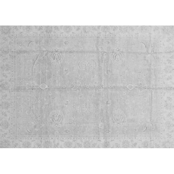 Ahgly Company Indoor Rectangle Abstract Gray Modern Area Rugs, 8' x 12'