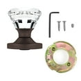 thumbnail image 3 of Dummy Diamond Round Brilliant Crystal Door Knobs Venetian Bronze Round Rosette, 3 of 7