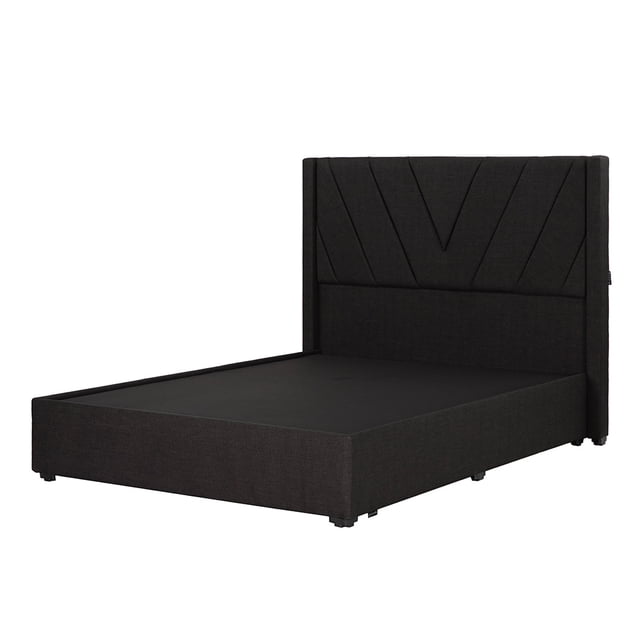 Box Base Cama Individual + Cabecera Aurora Negro