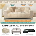 thumbnail image 3 of SHANNA Thick Rabbit Plush Sofa Cover 1 2 3 Seater, Non-Slip L Shape Sectional Corner Sofa Cover Super Soft Faux Fur Sofa Slipcovers for Living Room, 3 of 7