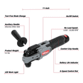 thumbnail image 5 of Hyper Tough 12V Max Lithium-Ion Brushless Oscillating Multi-Tool with 1.5Ah Battery and Charger, 5 of 15