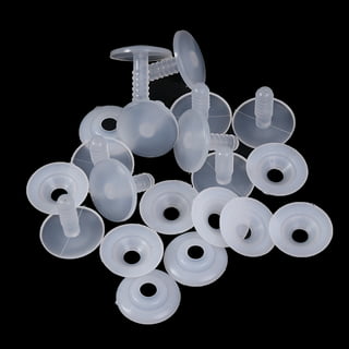  WHYHKJ 24PCS 20mm Doll Plastic Joints Doll Joints White Plastic  Animal Joints for Doll Making Limbs and Head Joints