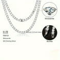 thumbnail image 5 of Elegant & Sexy 925 Sterling Silver Moissanite Tennis Chain Necklace - 32ct, April Birthstone, Holiday-Themed, Perfect for Daily Wear & Gifts, Anniversary, Graduation, Valentine'S Day - High-Quality Fi, 5 of 10