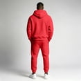 thumbnail image 3 of Mens Sweat Suits Fall Winter Casual Hoodie and Sweatpants Set Solid Long Sleeve Pullover Top Lounge 2 Piece Outfit, 3 of 5