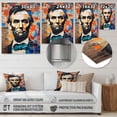 thumbnail image 4 of Designart "Pop Art Abraham Lincoln Collage Presidential Vision" Celebrity Metal Art Print, 4 of 5