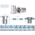 thumbnail image 2 of shiyou-30pcs 1/4-20 Rivet Nuts Stainless Steel Threaded Rivet Insert Nuts Rivnuts Nutsert 1/4-20UNC, 2 of 4