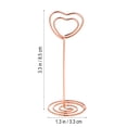 thumbnail image 2 of 24PCS Heart Shape Photo Holder Stands Table Number Holders Paper Menu Clips for Wedding Banquet Party (Rose Gold), 2 of 7