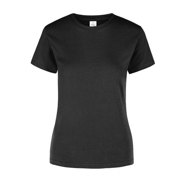 Playera Peso Completo para Dama, Color Negro, 100% Algodón