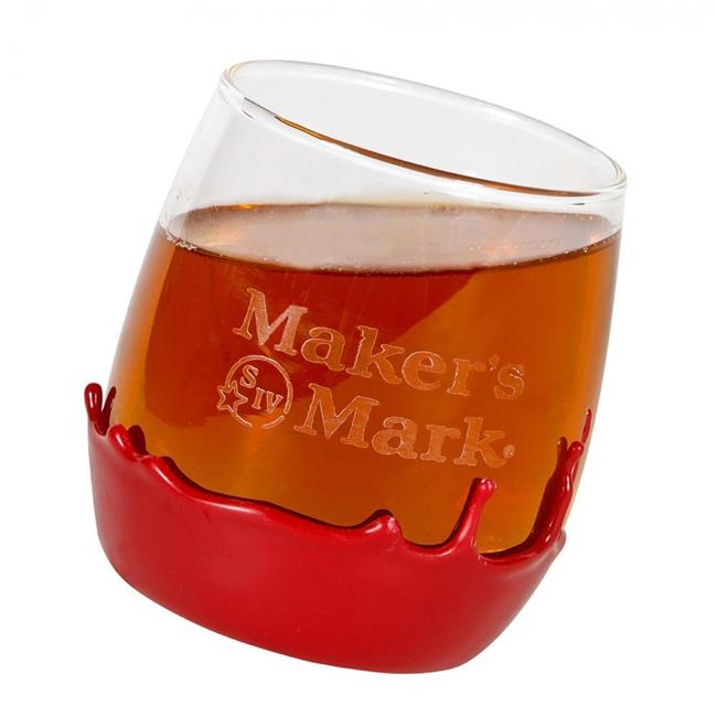 Makers Mark 23648 Wax Dipped Makers Mark Rolling Rocks Glass