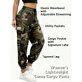 thumbnail image 4 of Women’s Lightweight Quick-Dry Camo Cargo Pants - Tapered Leg Elastic Drawstring Waistband Breathable Tactical Pants, 4 of 6