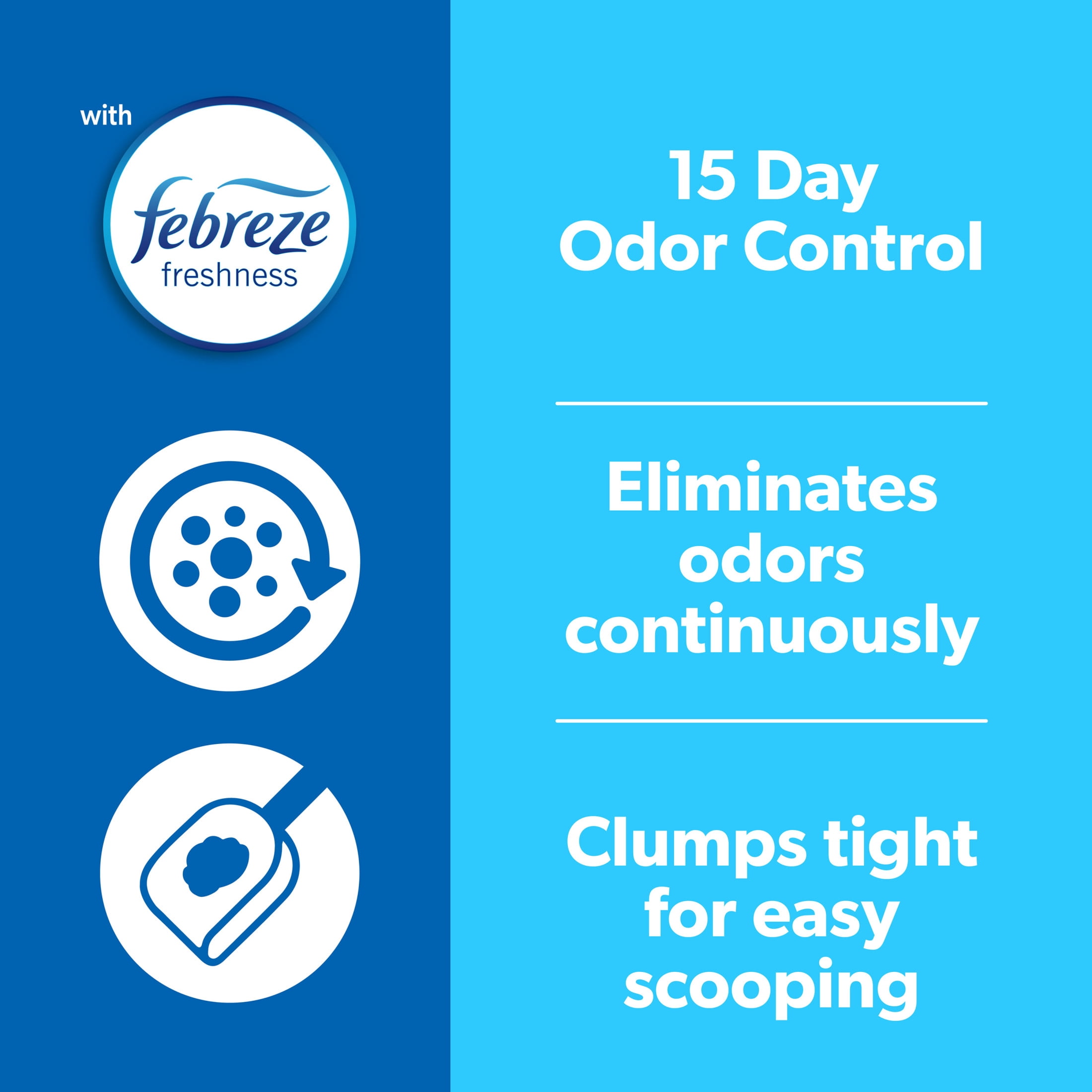 Fresh Step Odor Shield Scented Clumping Cat Litter with the Power of Febreze, 25 lbs