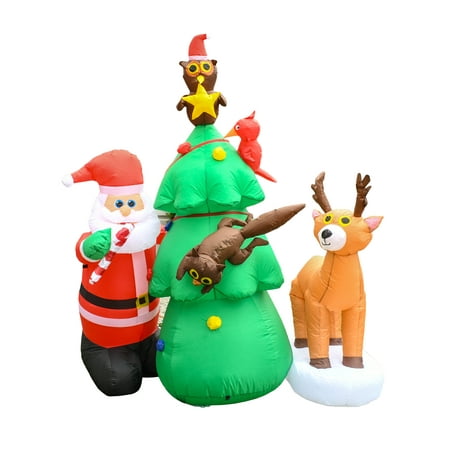 ALEKO CHID016 Inflatable LED Santa and Friends Christmas Tree Decor Committee with UL Certified Blower - 7