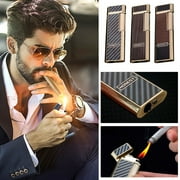 Lightweight And Metal Inflatable Flame Lighter For Business Fashion Gifts To Boyfriend,Cool Design Windproof Refillable Butane Lighter