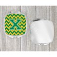 thumbnail image 4 of Letter X Chevron Green and Gold Compact Mirror CJ1059-XSCM, 4 of 4
