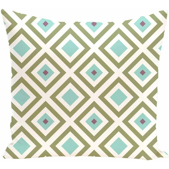 Simply Daisy 16" x 16" Diamond Mayhem Geometric Print Pillow
