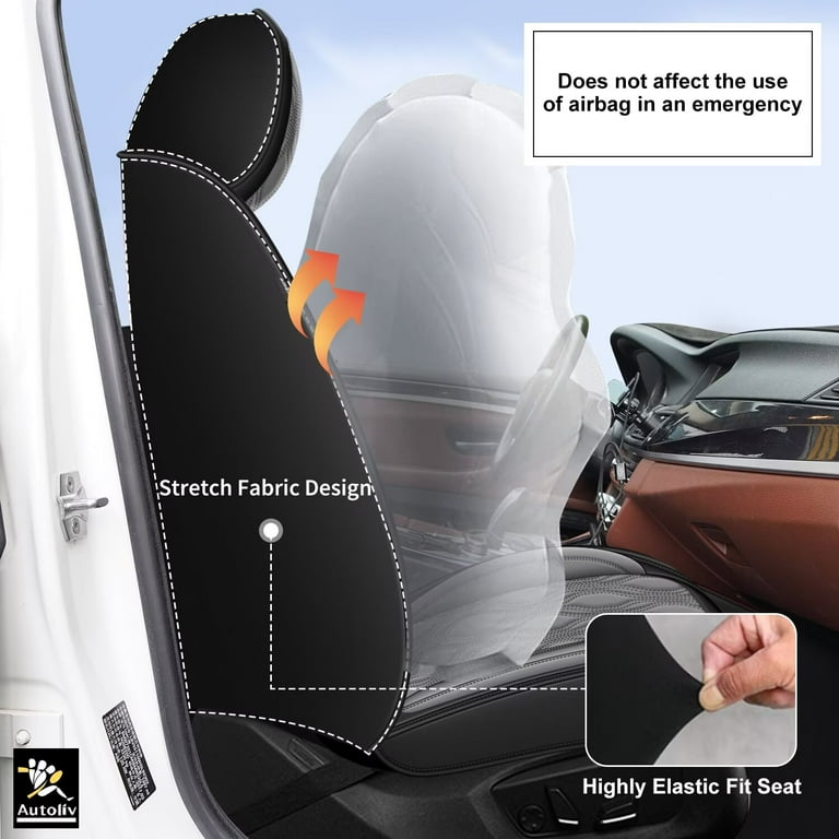 5-Piece Leather Car Seat Covers For Nissan Rogue Sport 2017-2023 – Waterproof, Airbag Safe & Stylish