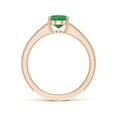 thumbnail image 2 of ANGARA Natural Vintage Inspired Oval 1.1 ct Emerald Ring with Engraved Shank in 14K Rose Gold for Women (Size-8x6mm) | May Birthstone, Anniversary, Jewelry Gift for Women | Natural Emerald Ring, 2 of 8