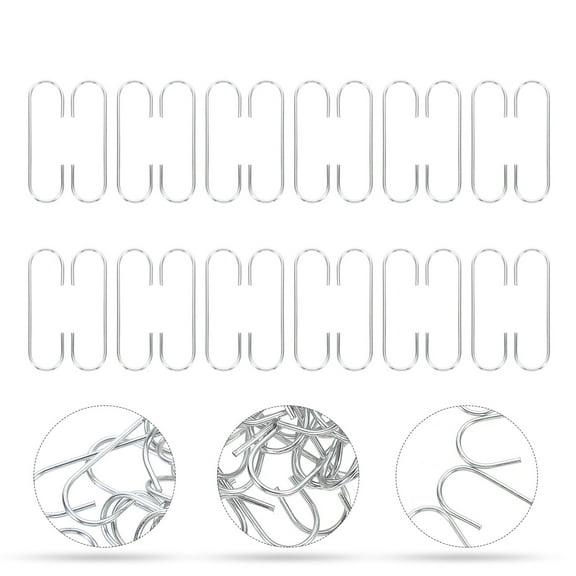AURARMLET 100-Piece Mini Iron Ornament Hooks for Christmas Tree Decorations, Holiday Hanging Accessories for Festive Decor